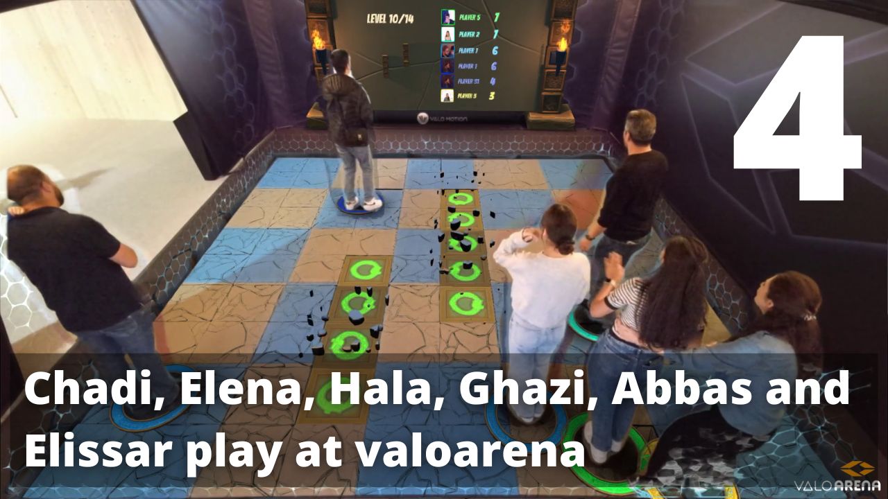 Chadi, Elena, Hala, Ghazi, Abbas and Elissar play at valoarena. E04